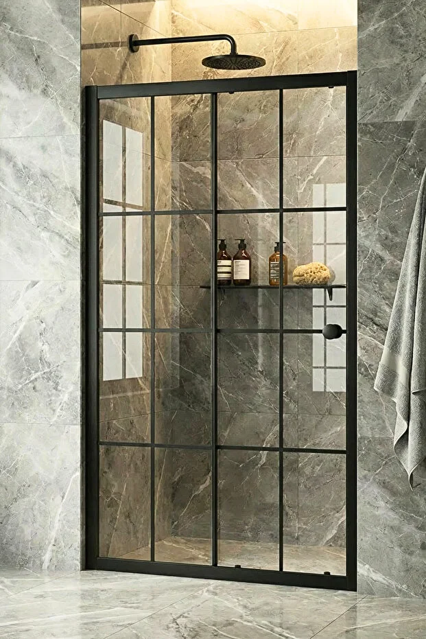 Duşakabin Ön Cephe Siyah Çizgi